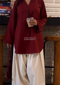 Cherry Maroon Farsi Suit Set