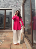 Kiara Fuchsia Farshi Shalwar Set