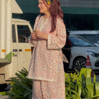 Gulnaar Rose Bloom Kurta Set