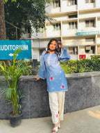 Prisha Sky Blue Floral Kurta Set