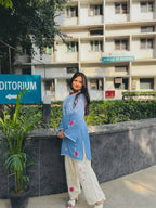 Prisha Sky Blue Floral Kurta Set