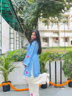 Prisha Sky Blue Floral Kurta Set