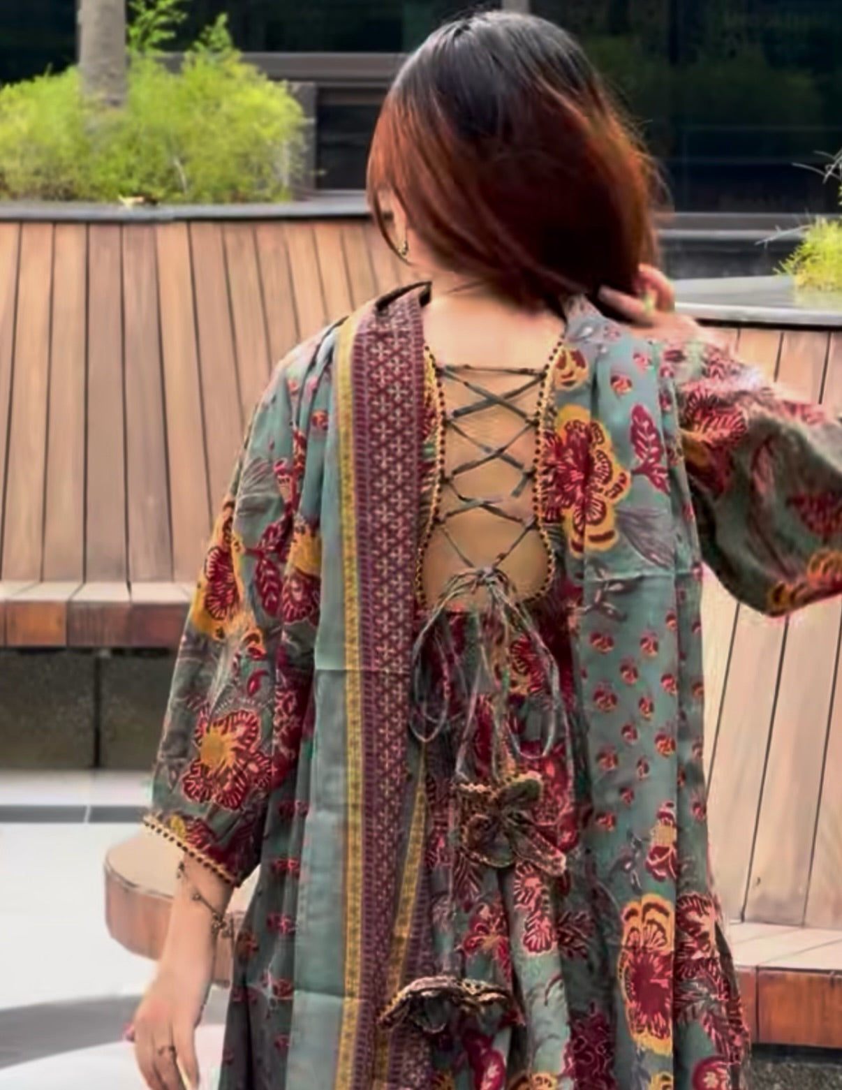 Aarvika Floral Printed Peplum Kurta & Palazzo Set