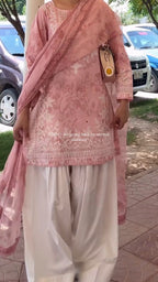 Alina Chic Printed Kurta & Farshi Salwar Set