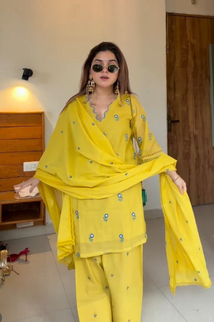 Gulzar Chanderi Kurta with Farshi Salwar