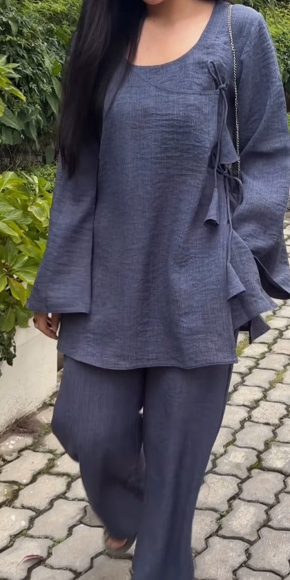 Elara Mocha Linen Co-Ord Set