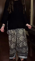 Zarelle Noir Printed Palazzo Co-Ord Set
