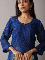 Aaradhya Floral Embroidered Kurta & Sharara Set