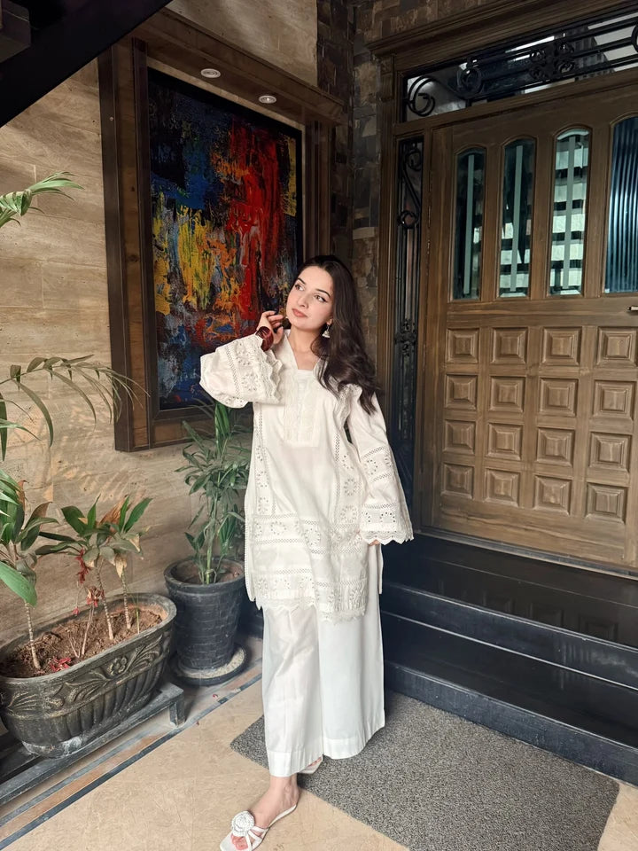 Meera Embroidered Kurta & Palazzo Set