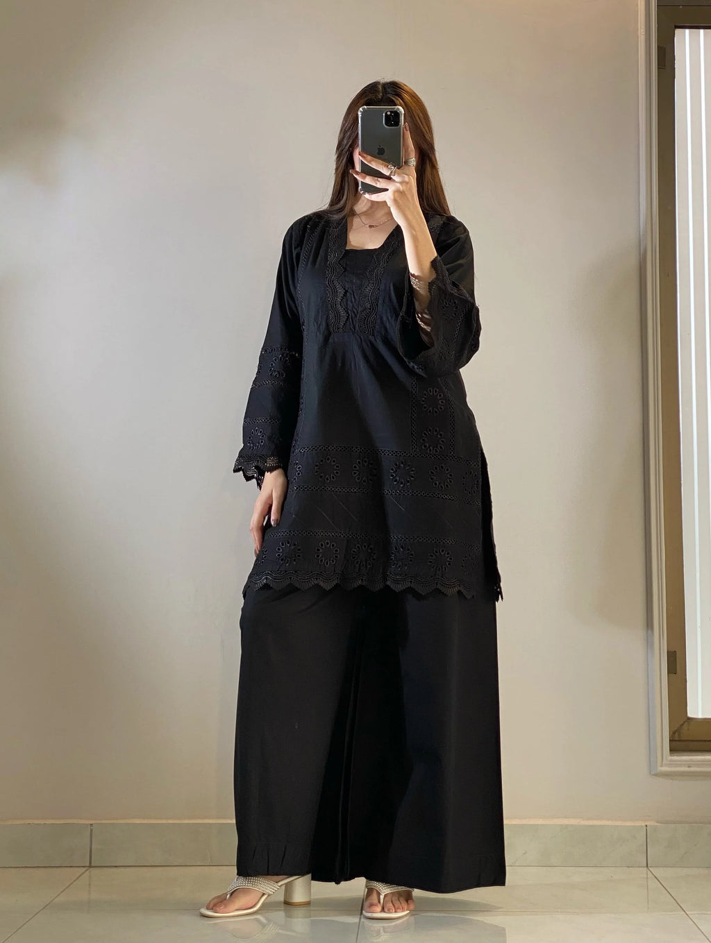 Meera Embroidered Kurta & Palazzo Set